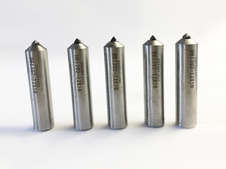 6-Pack Natural Single Point Diamond Dresser Grinding Wheel Dressing Pen Tool (48mm Length, 9.8mm Shank)